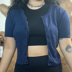 Gorgeous navy / dark blue crochet cardigan